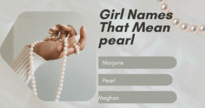 Girl names that mean pearl