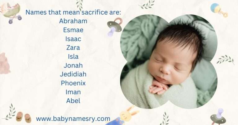 Names that mean sacrifice