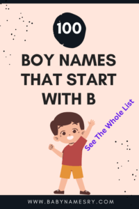 Boy Names That Start With B 