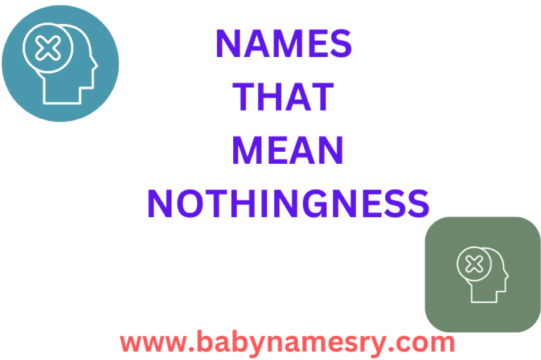 Names meaning nothingness