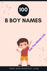 B Boy Names 