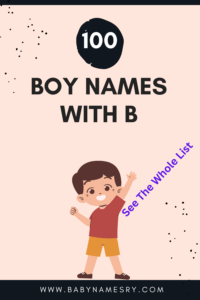 Boy Names With B 