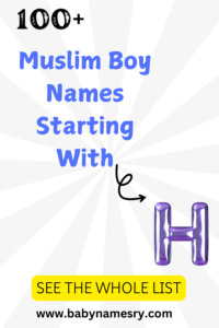 Muslim boy names starting with H. 