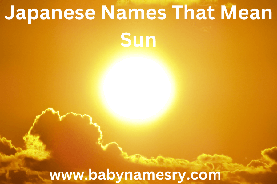 Japanese Names That Mean Sun