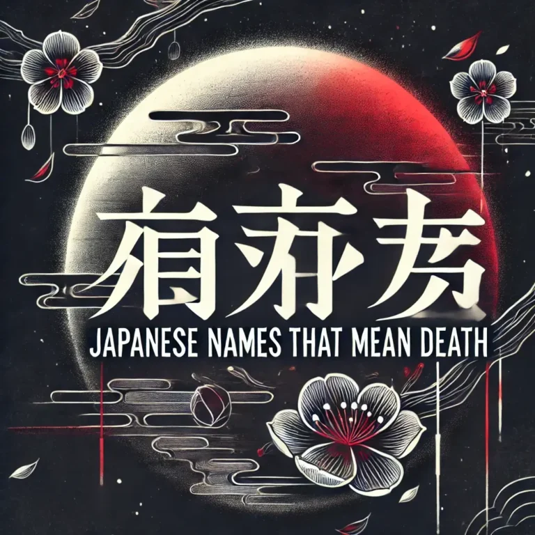 Japanese Names That Mean Death