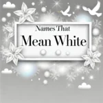 names that mean white