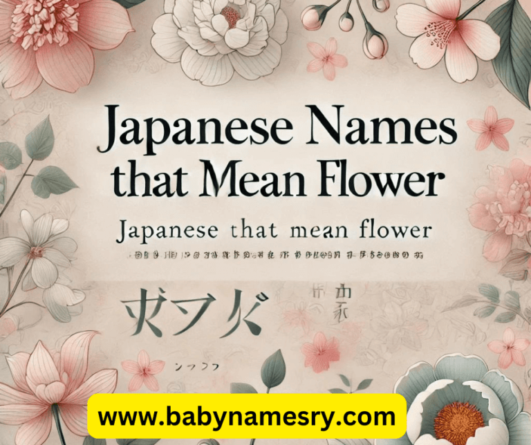 Japanese Names That Mean Flower