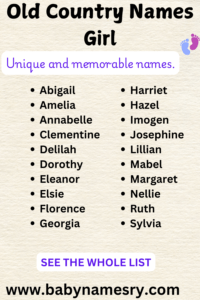 country baby names