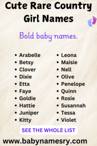 country baby names