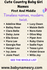 country baby names