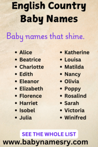 country baby names