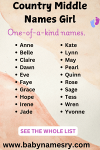 country baby names