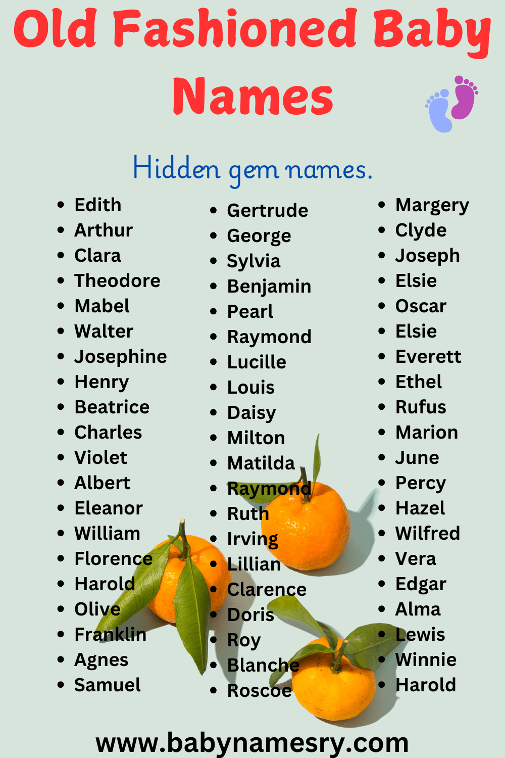 old fashioned baby names