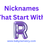 Nicknames that start with r