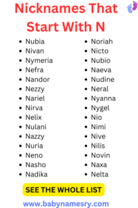 Nicknames That Start With N